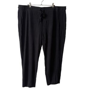 Daily Ritual Plus 2XL Jogger Pants Black Drawstring Waist Sweatpants
